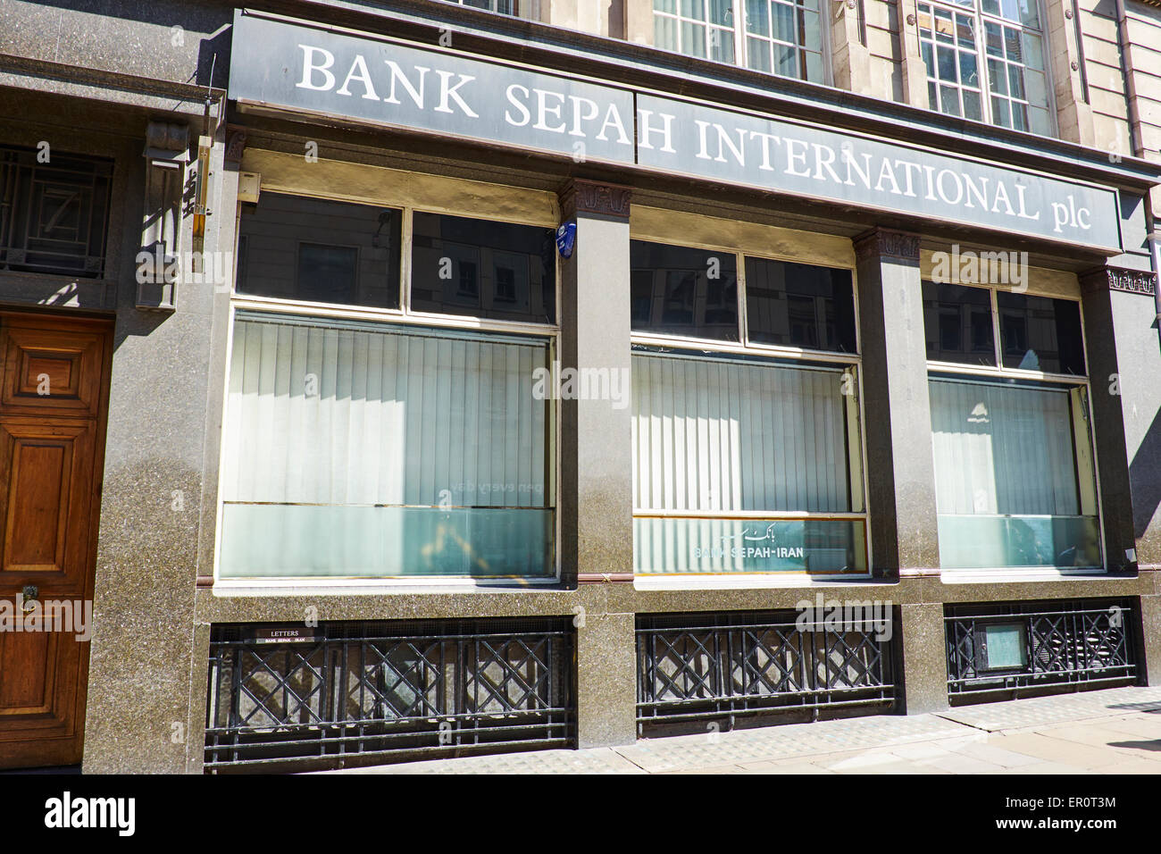 Bank Sepah Eastcheap International Ville de London UK Banque D'Images