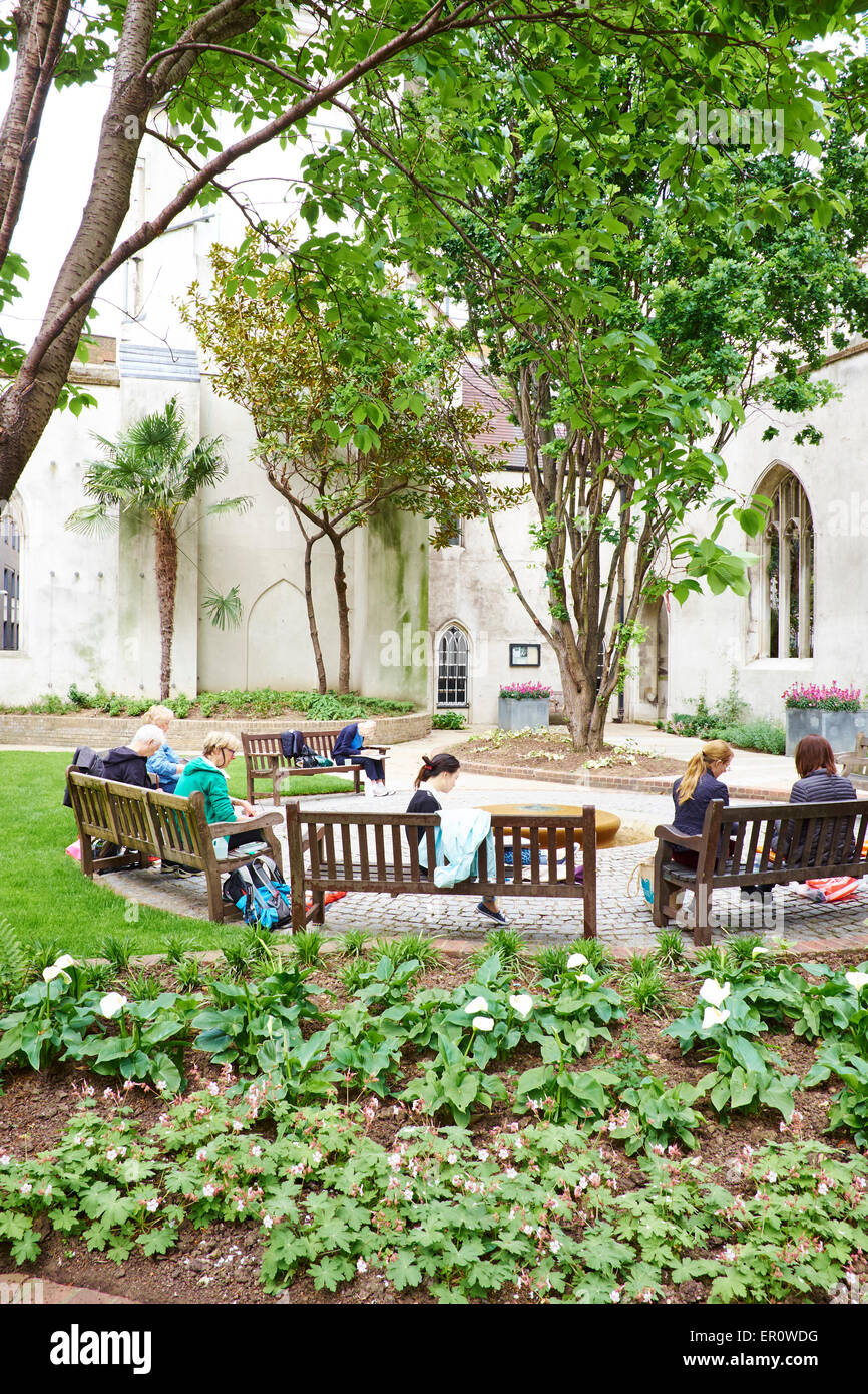 St Dunstan dans l'est reconstruit en 1697 par Christopher Wren, St Dunstan's Hill City Of London UK Banque D'Images