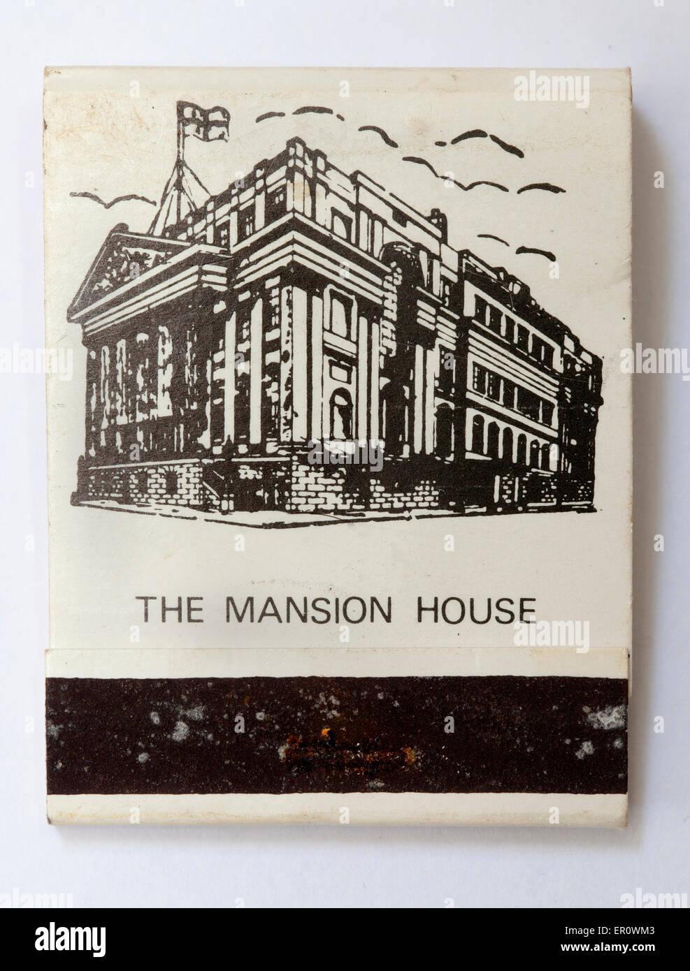 Vintage Ancienne publicité d'Allumettes La Mansion House Banque D'Images