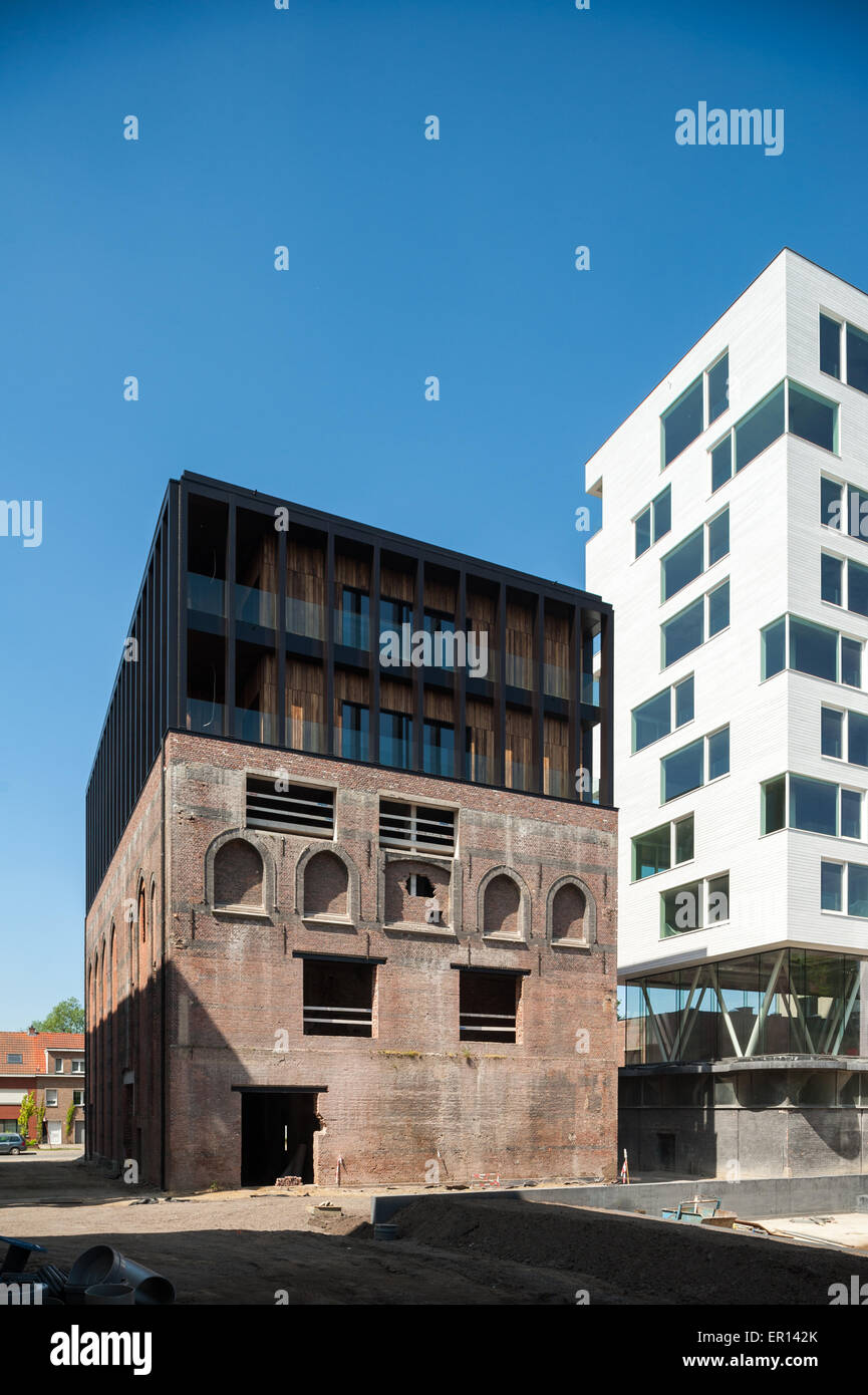 Belgique, Anvers, Axel Vervoordt Kanaal par projet en construction Banque D'Images