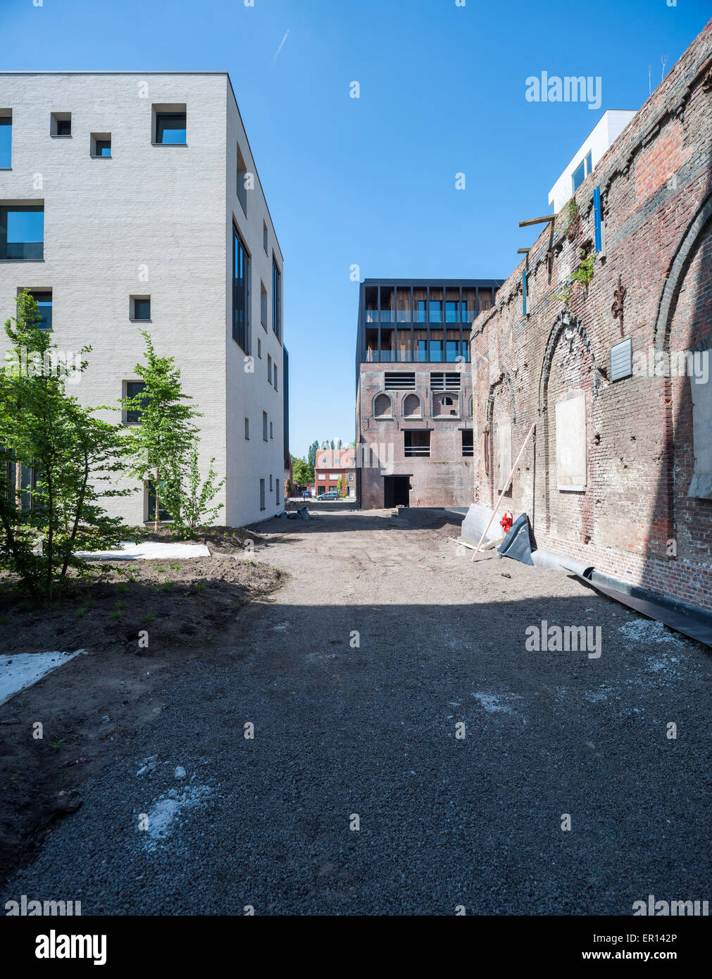 Belgique, Anvers, Axel Vervoordt Kanaal par projet en construction Banque D'Images