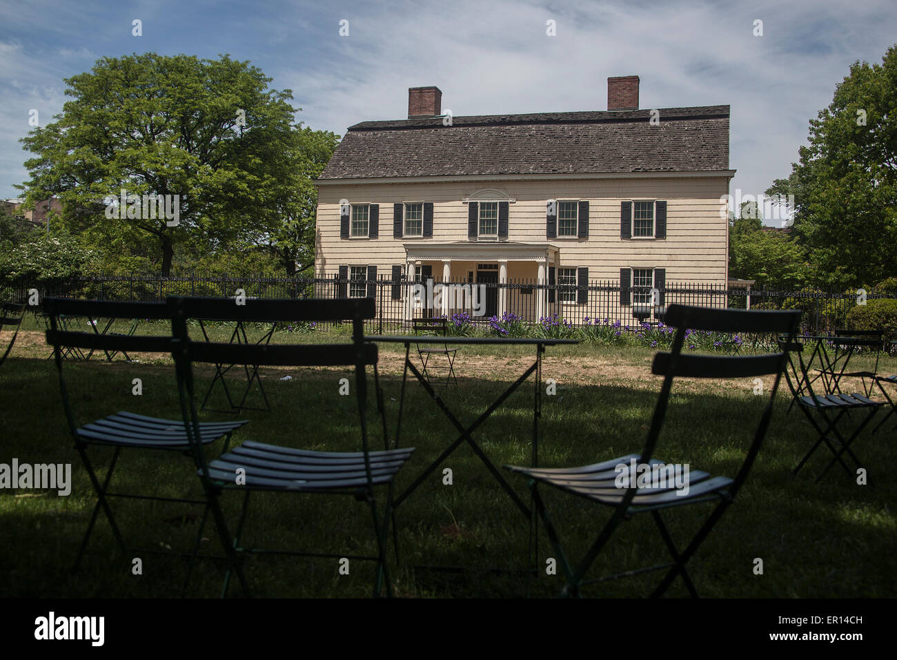 Cette ferme était à la maison à Rufus king,signataire de la Constitution des États-Unis et adversaire déclaré de l'esclavage. Banque D'Images