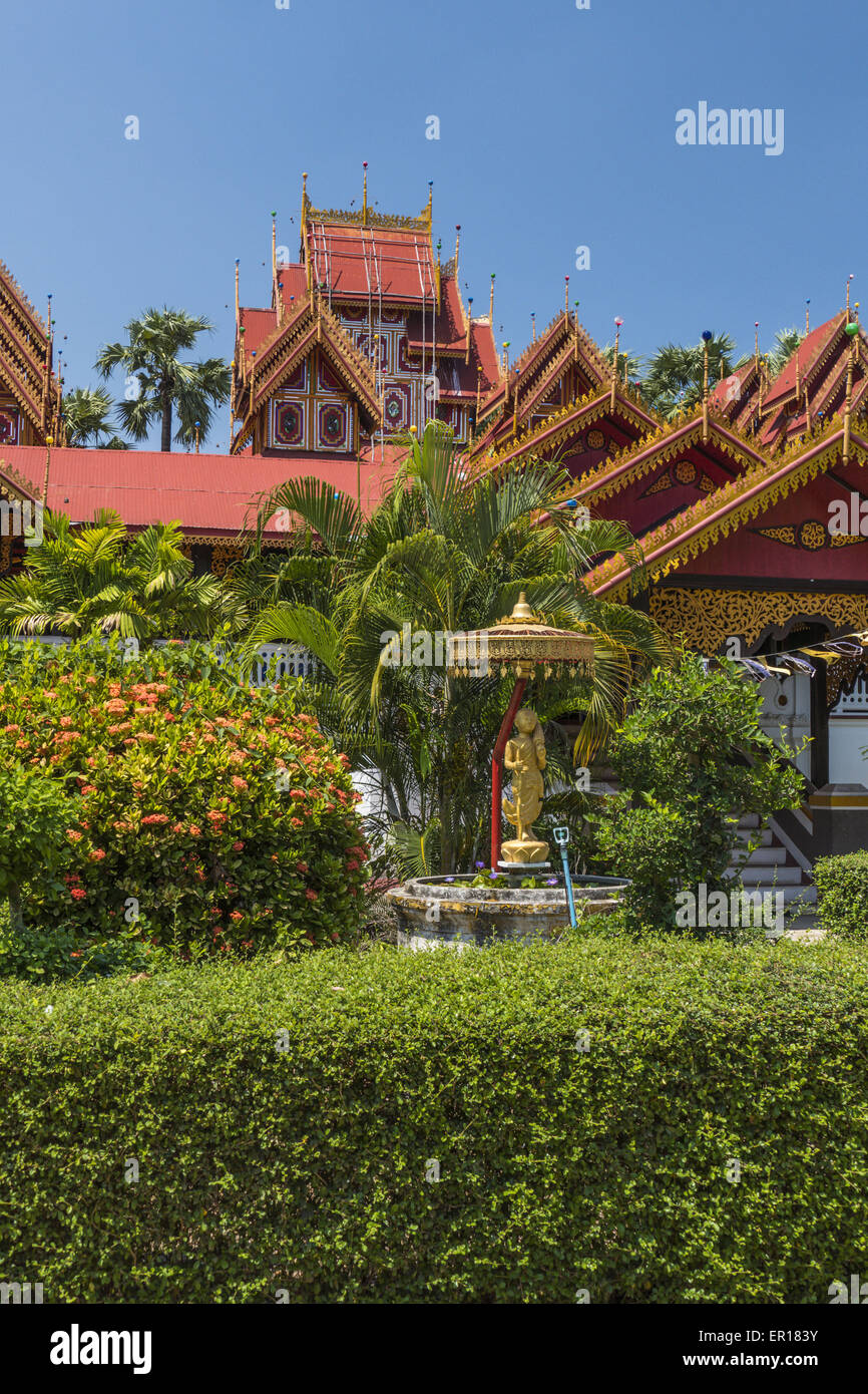Temple birman de Lampang, Tahiland Banque D'Images