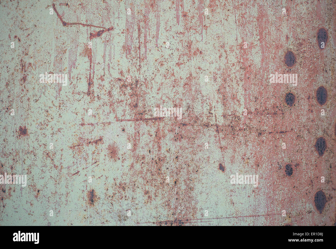 Rusty old grunge mur de zinc Banque D'Images