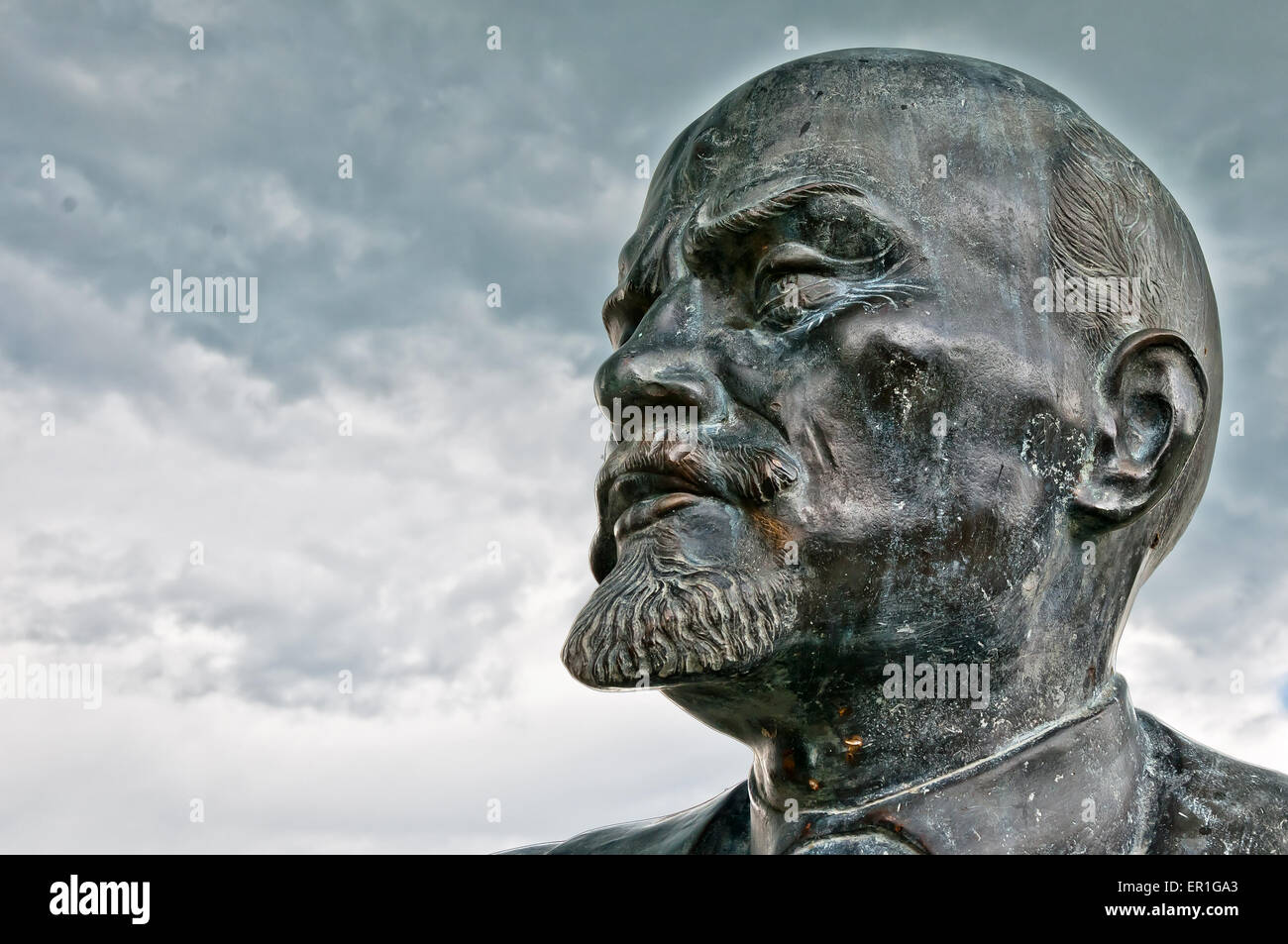 Statue de Lénine, Cavriago Emilia-Romagna, Italie Banque D'Images