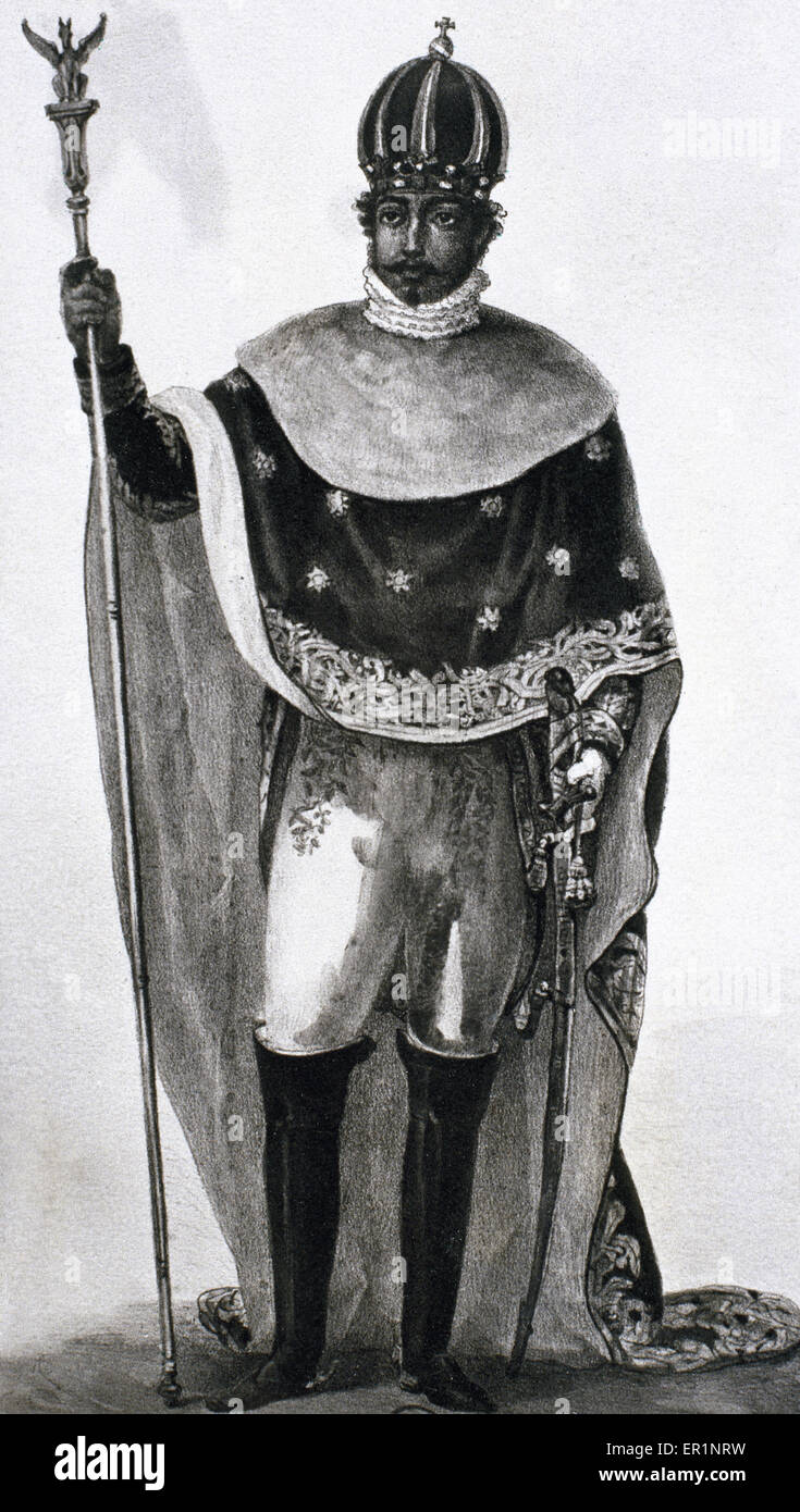 Pedro I du Brésil et de l'IV de Portugal (1798-1834). Empereur du Brésil et le roi du Portugal. La gravure. Banque D'Images