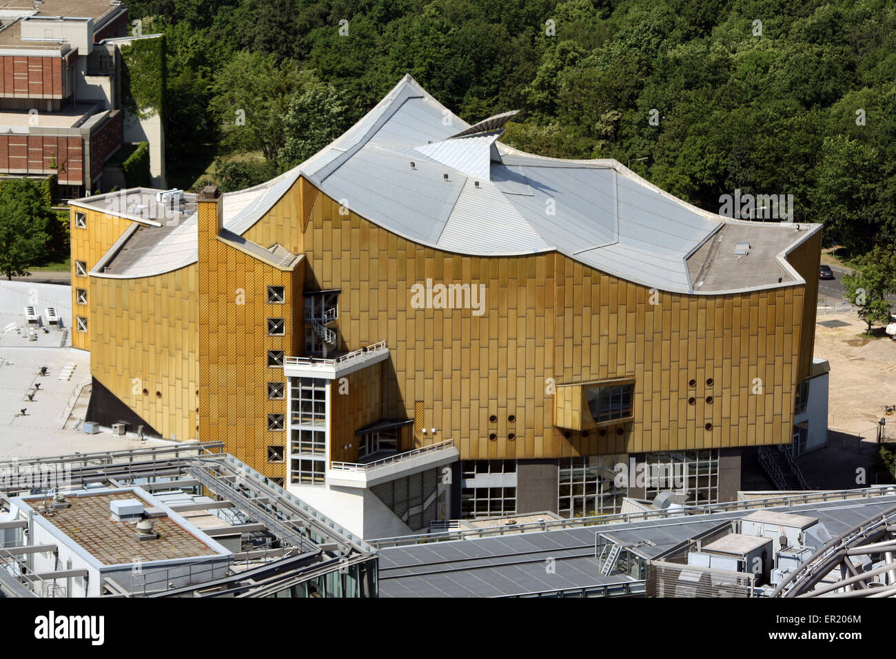 Berlin, Philharmonie, Salle de concerts, Hans Scharoun. Banque D'Images