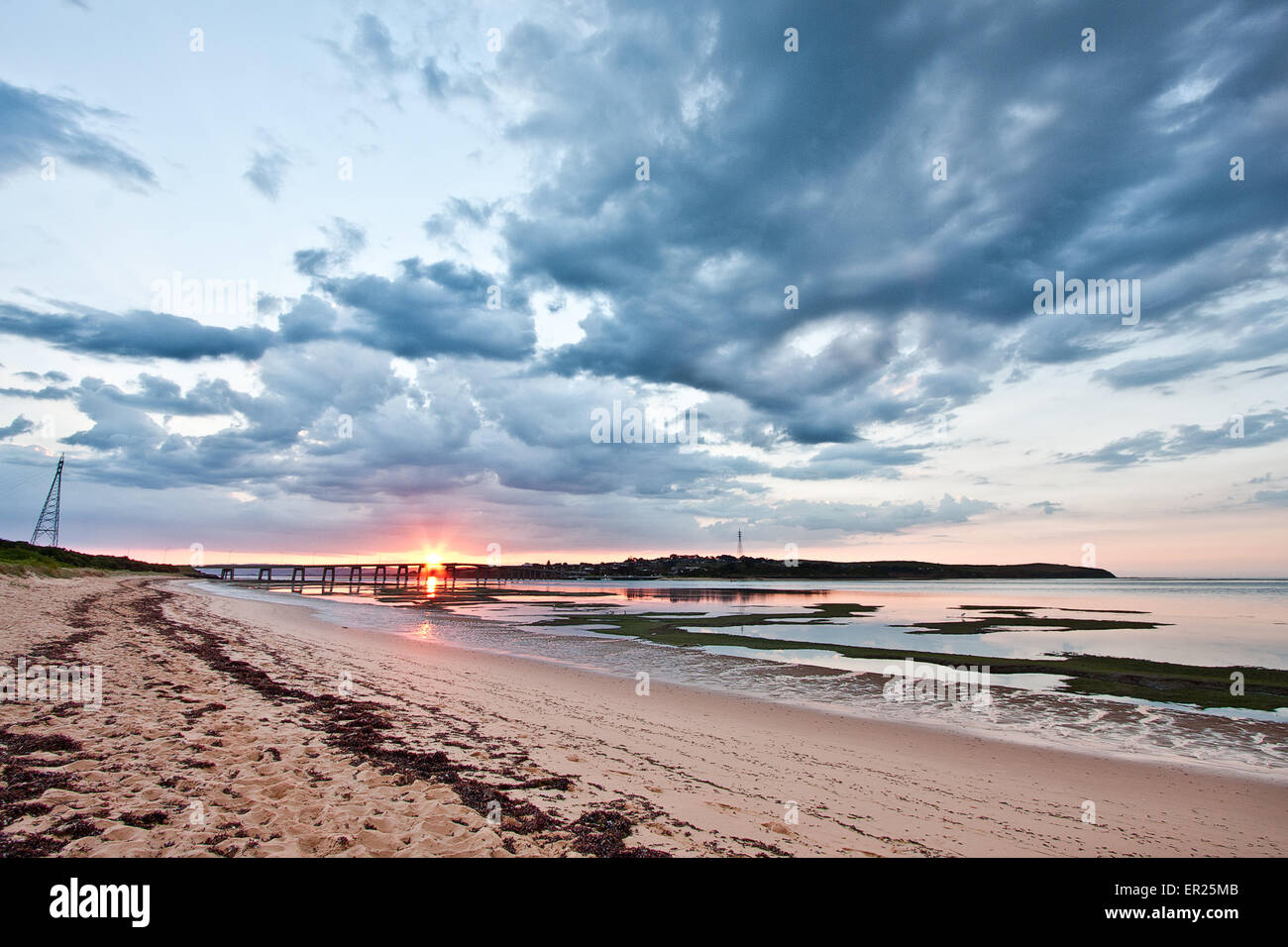 Lever du soleil à Phillip Island, Victoria, Australie. Banque D'Images