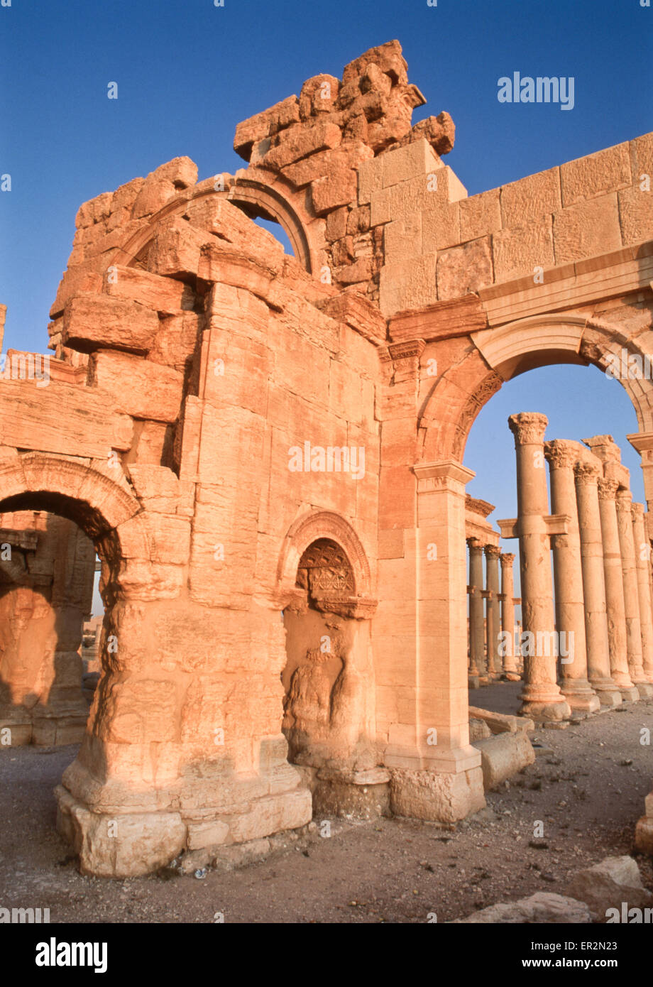 Arc monumental, Palmyra, Syrie Banque D'Images