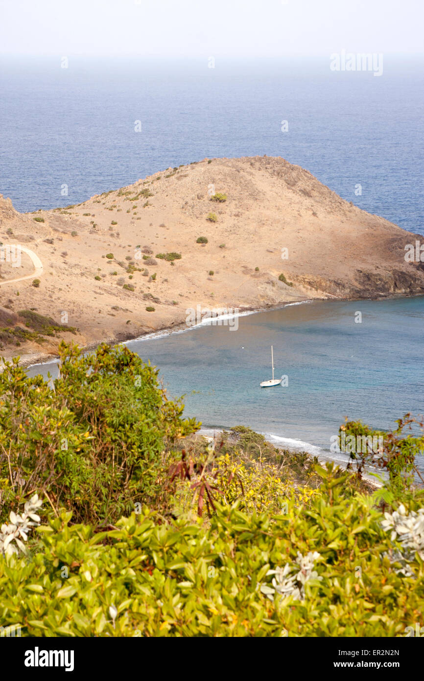 Vue sur baie de Saint Jean à St Barth Banque D'Images