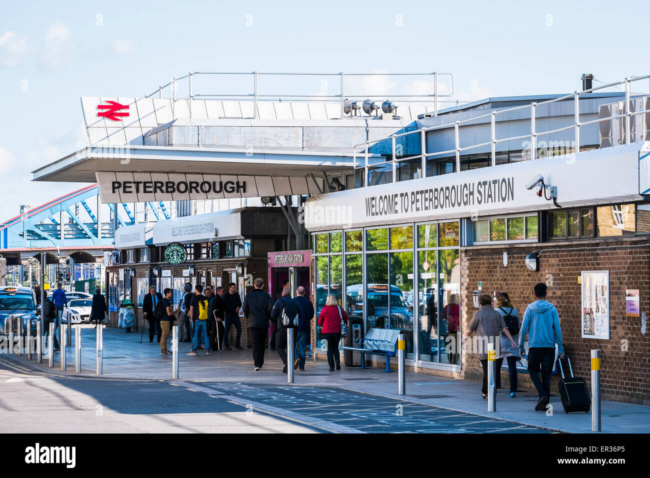 La gare de Peterborough, à Peterborough, Cambridgeshire, Angleterre, Royaume-Uni Banque D'Images