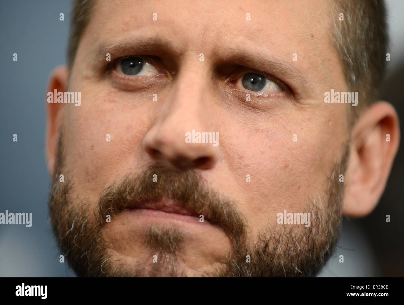 Le réalisateur David Ayer au premier ministre de la superproduction Fury au 21 octobre 2014 Newseum à Washington D.C. Banque D'Images