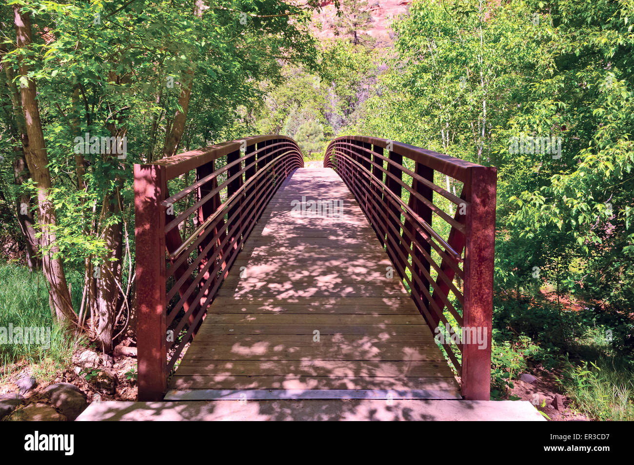 West Fork Trail Bridge, Arizona, USA Banque D'Images