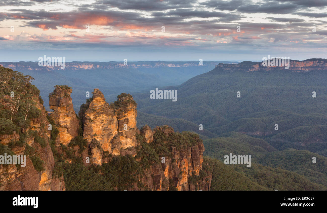 Trois Sœurs, Blue Mountains, New South Wales, Australie Banque D'Images