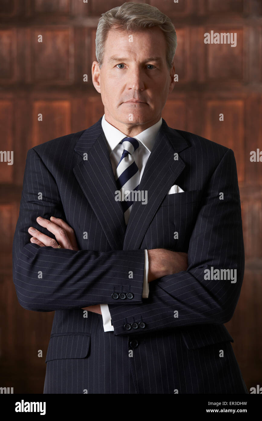 Portrait Of Mature Businessman in Boardroom Banque D'Images