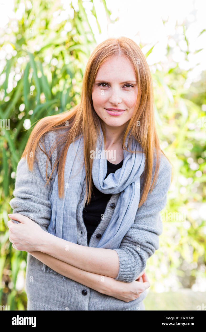 Portrait d'une jeune femme. Banque D'Images