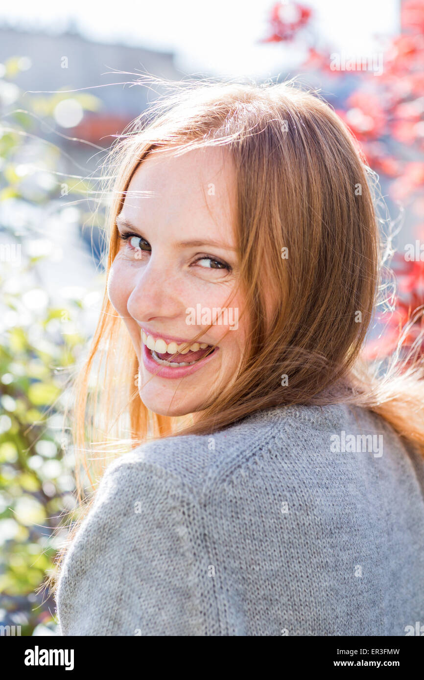 Portrait d'une jeune femme. Banque D'Images