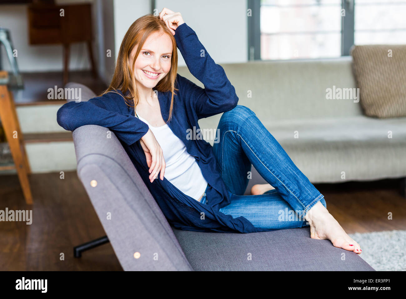 Portrait d'une femme. Banque D'Images