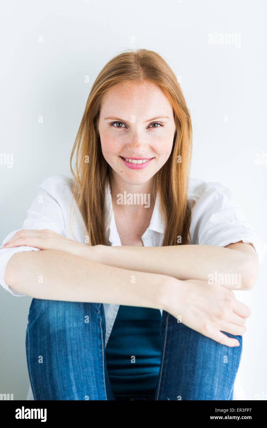 Portrait d'une femme. Banque D'Images