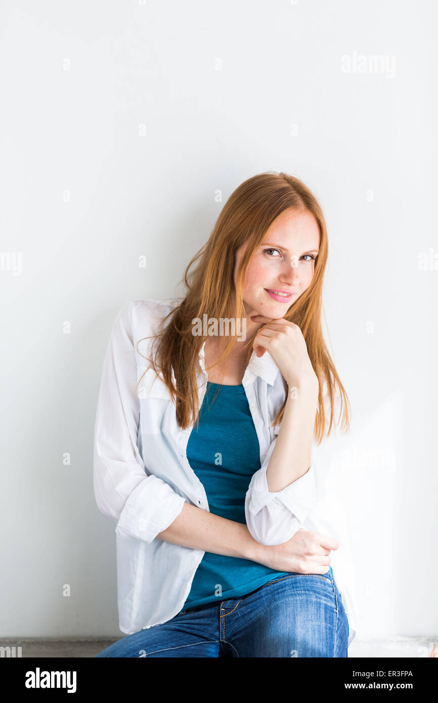 Portrait d'une femme. Banque D'Images