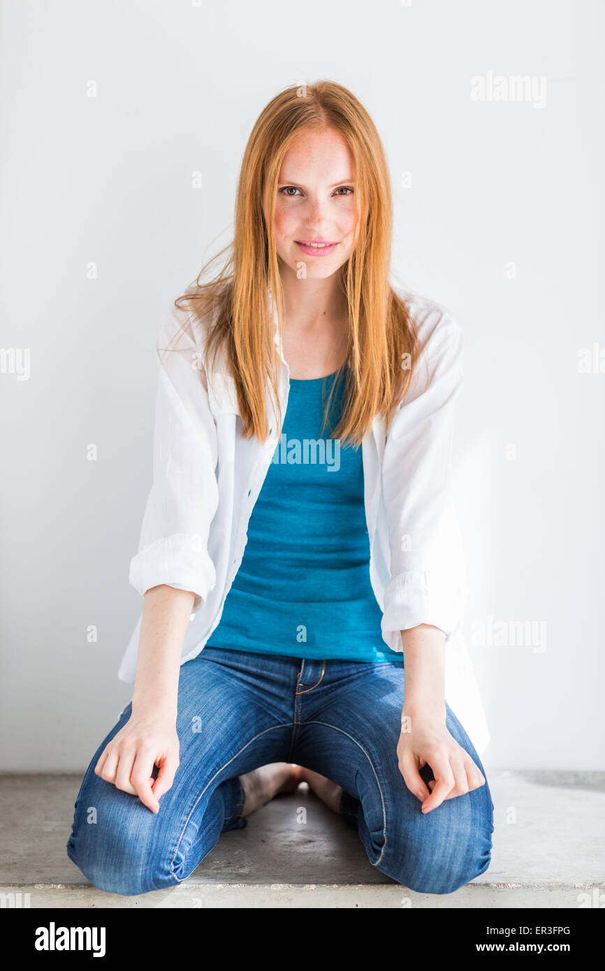 Portrait d'une femme. Banque D'Images