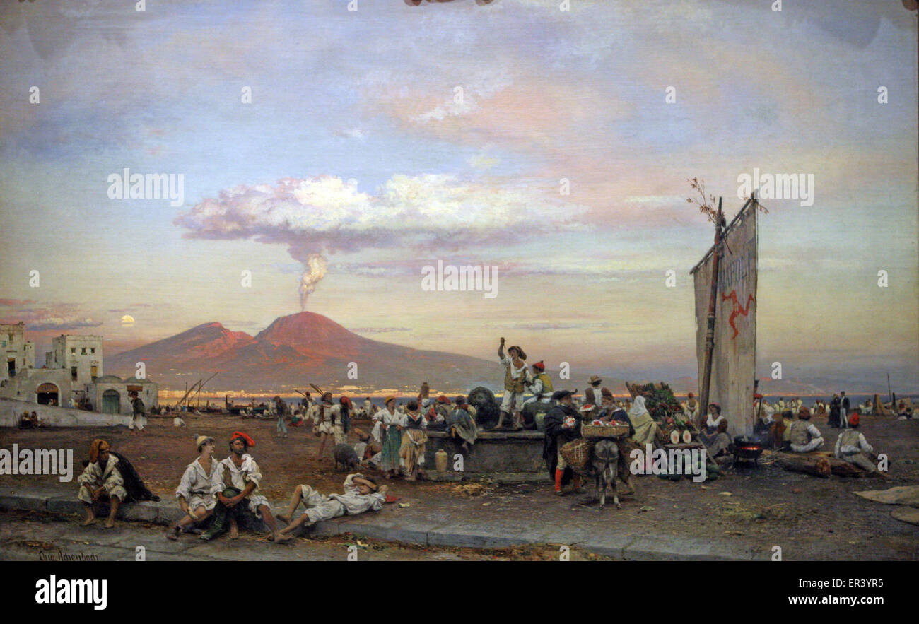 Oswald Achenbach Quai de Naples Banque D'Images