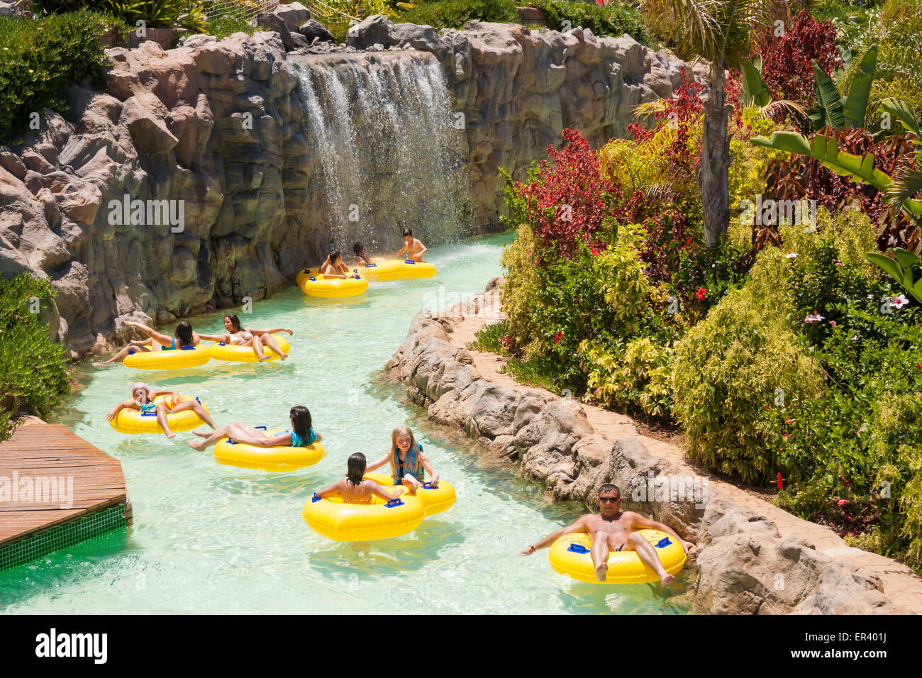 Le parc aquatique Siam Park près de Playa de las Americas à Tenerife, Îles Canaries, Espagne Banque D'Images