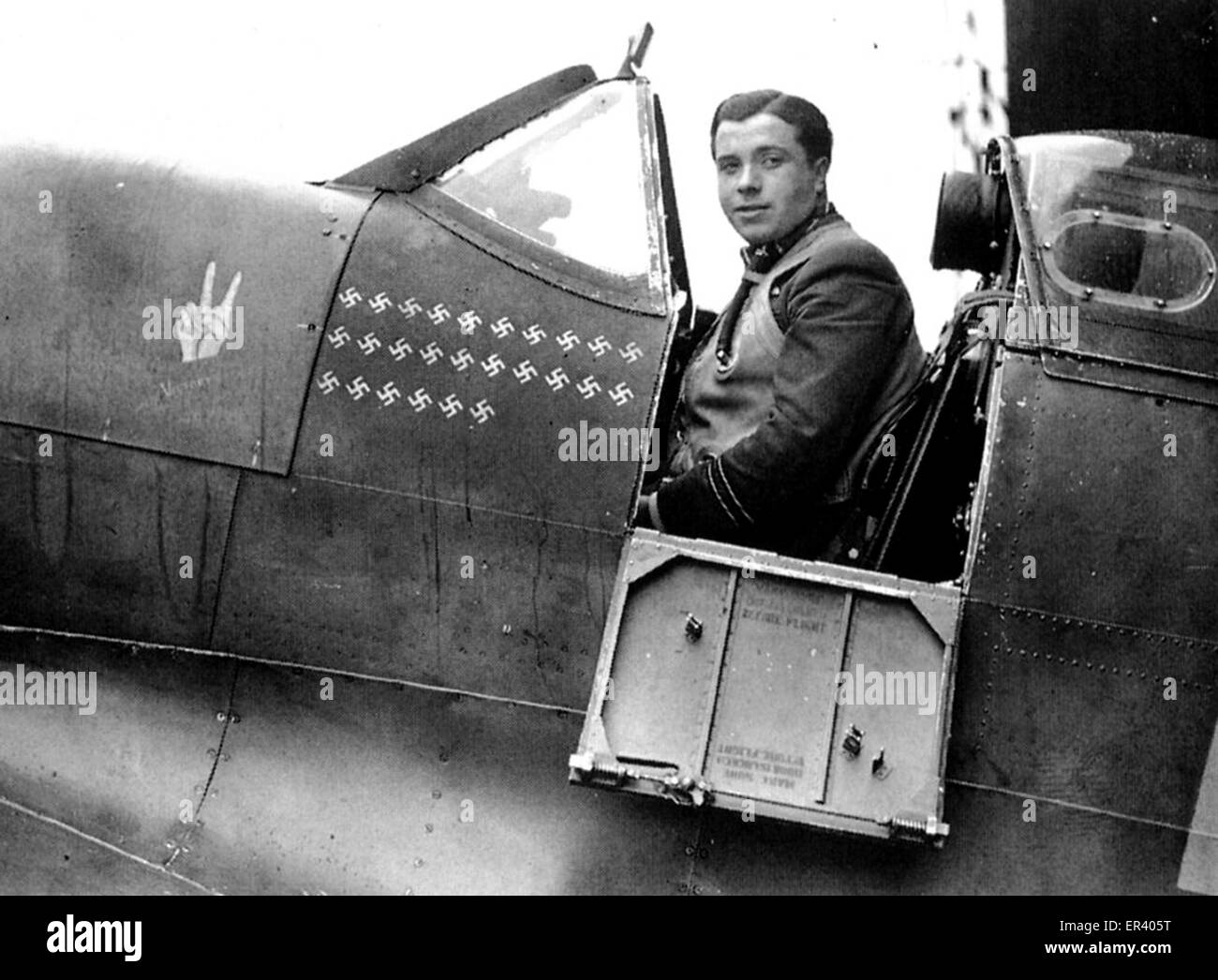 Erick Stanley Lock. Une victoire britannique 26-ace. Pilote de la bataille d'Angleterre Banque D'Images