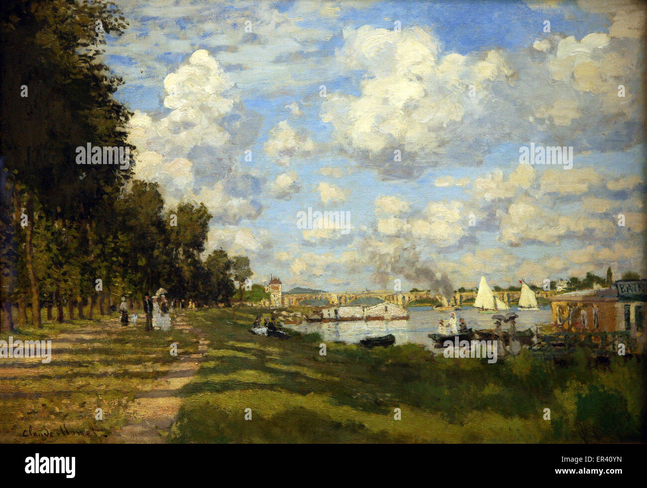 - Claude Monet à Argenteuil le port 1872 Banque D'Images