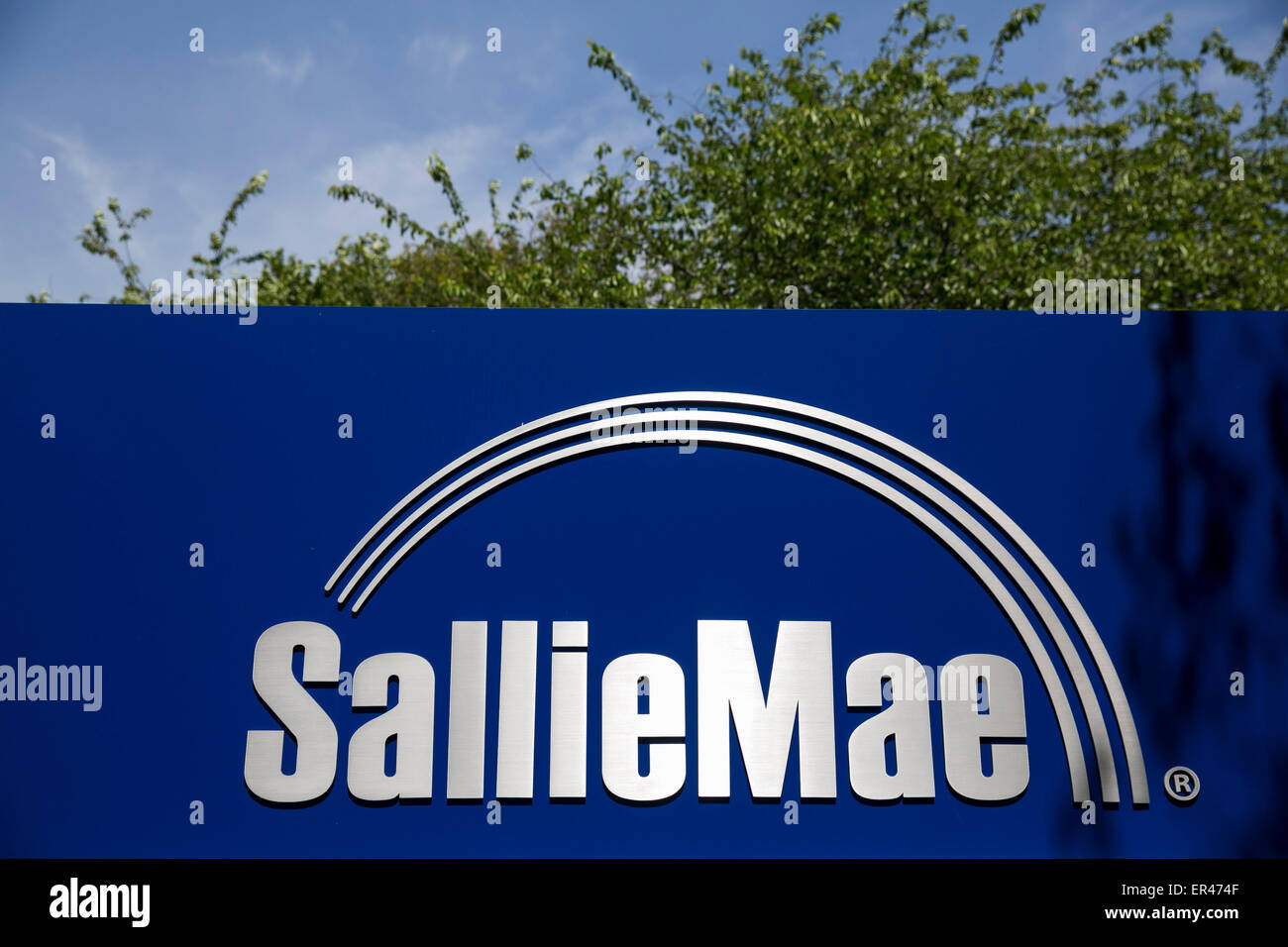 Un logo signer devant le siège de la GDT Corporation, également connu sous le nom de Sallie Mae, à Newark, Delaware. Banque D'Images