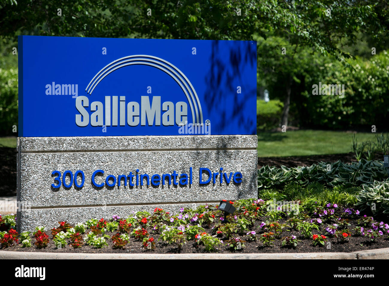 Un logo signer devant le siège de la GDT Corporation, également connu sous le nom de Sallie Mae, à Newark, Delaware. Banque D'Images
