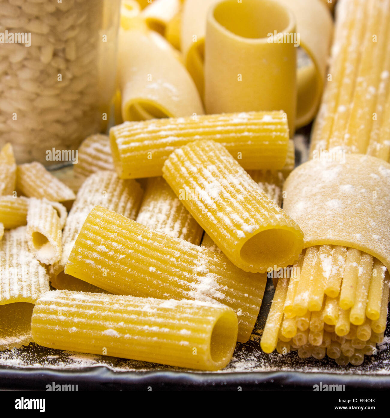 Différents types de pâtes alimentaires Photo Stock Alamy