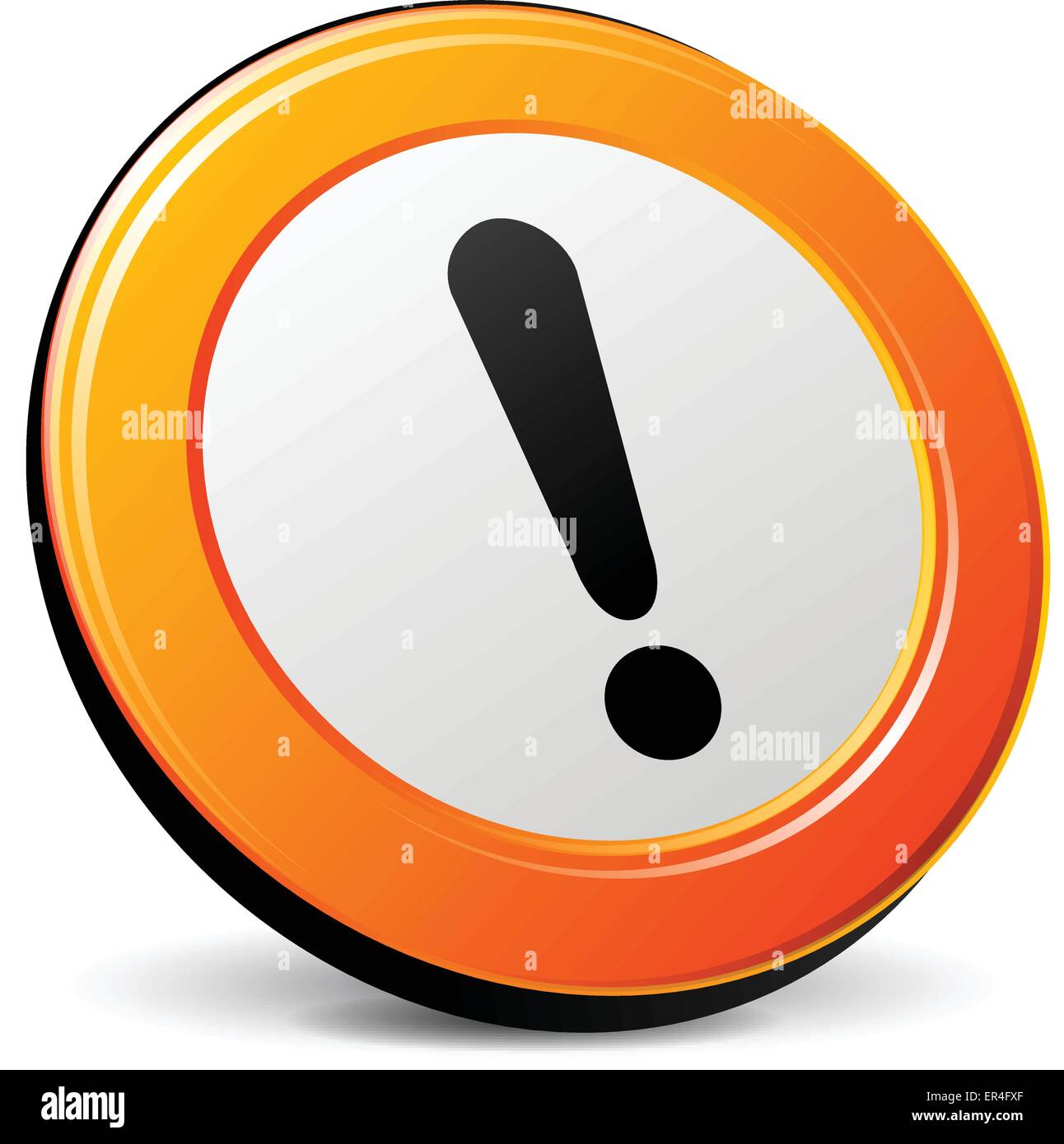 Vector illustration d'attention icône sur fond blanc Illustration de Vecteur