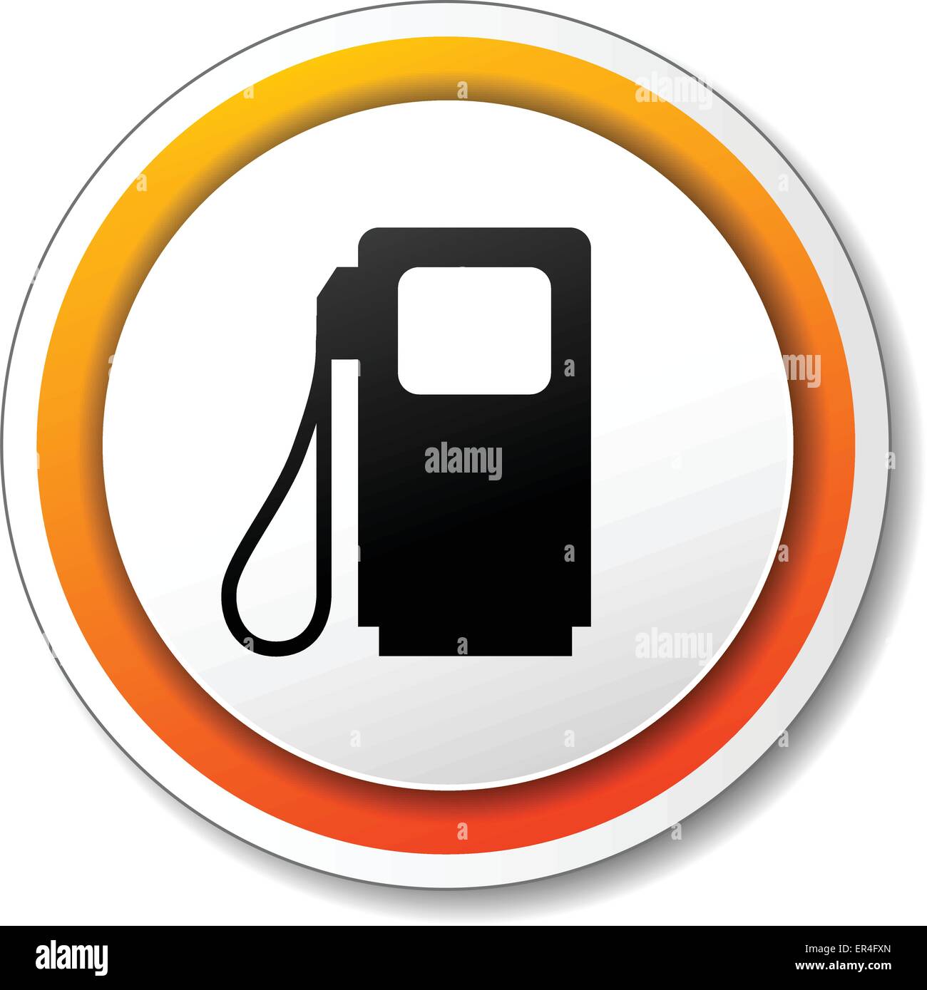 Vector illustration de l'icône orange et noir pour le carburant Illustration de Vecteur