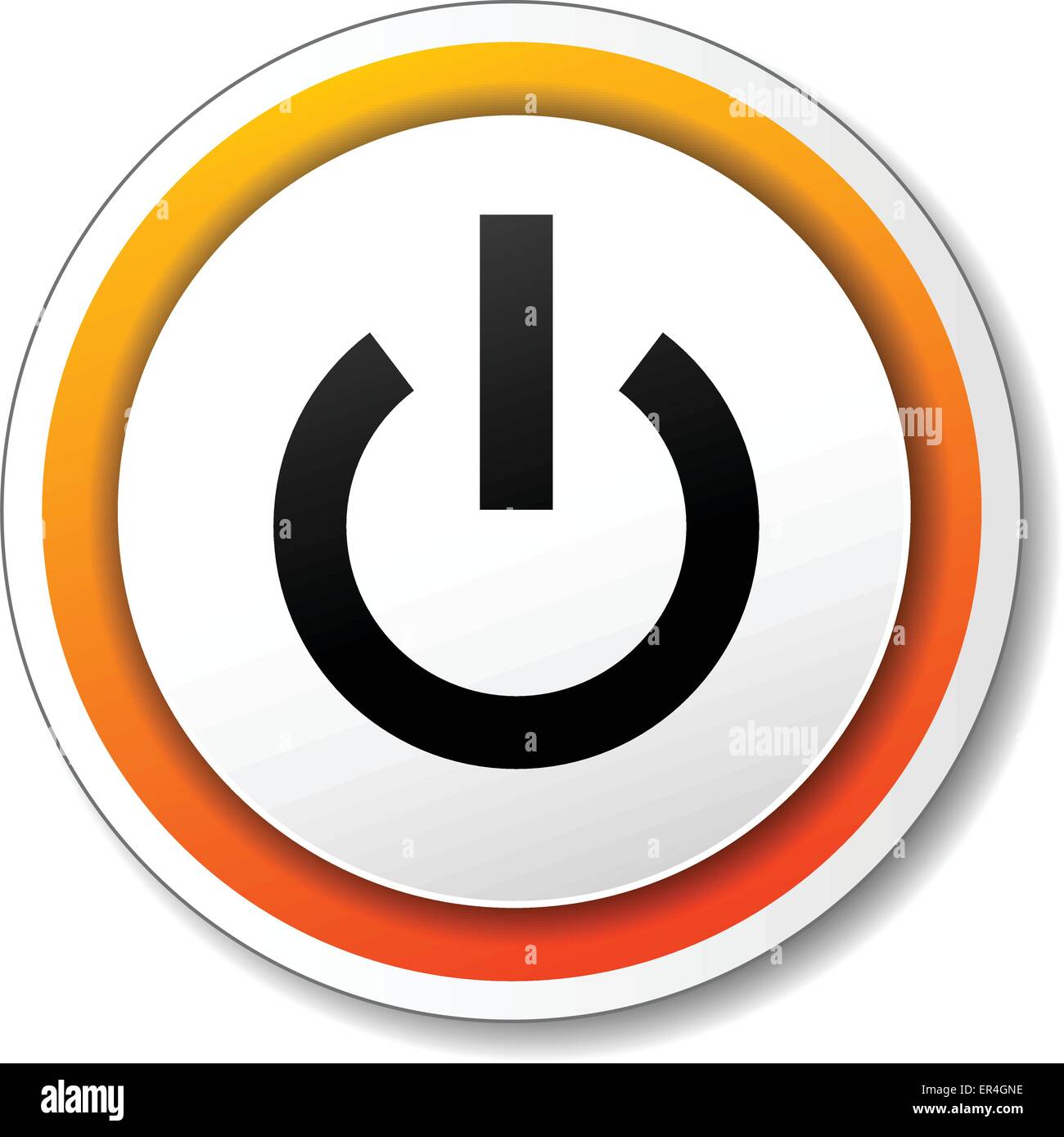 Vector illustration de l'icône orange et noir pour le pouvoir Illustration de Vecteur