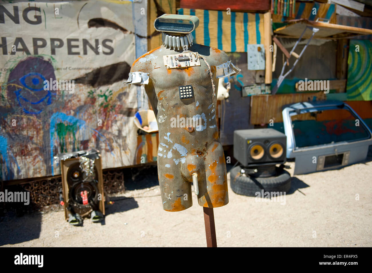 Art mannequin, à l'est Jésus, Slab City, Niland, le sud de la Californie, USA. Banque D'Images Art mannequin, à l'est Jésus, Slab City, Niland, le sud de la Californie, USA. Banque D'Images