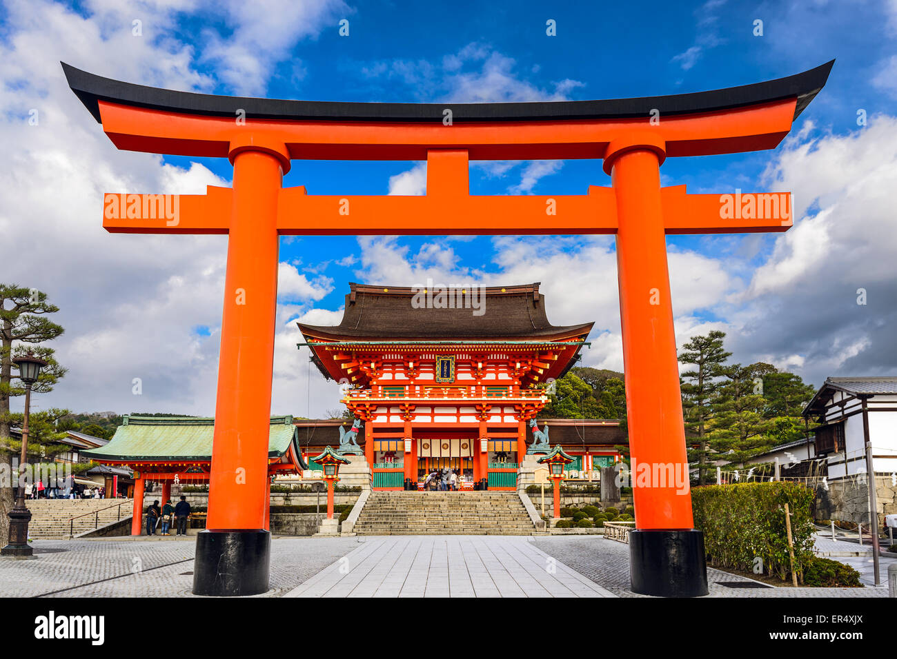 Kyoto, Japon au Sanctuaire Fushimi Inari. Banque D'Images