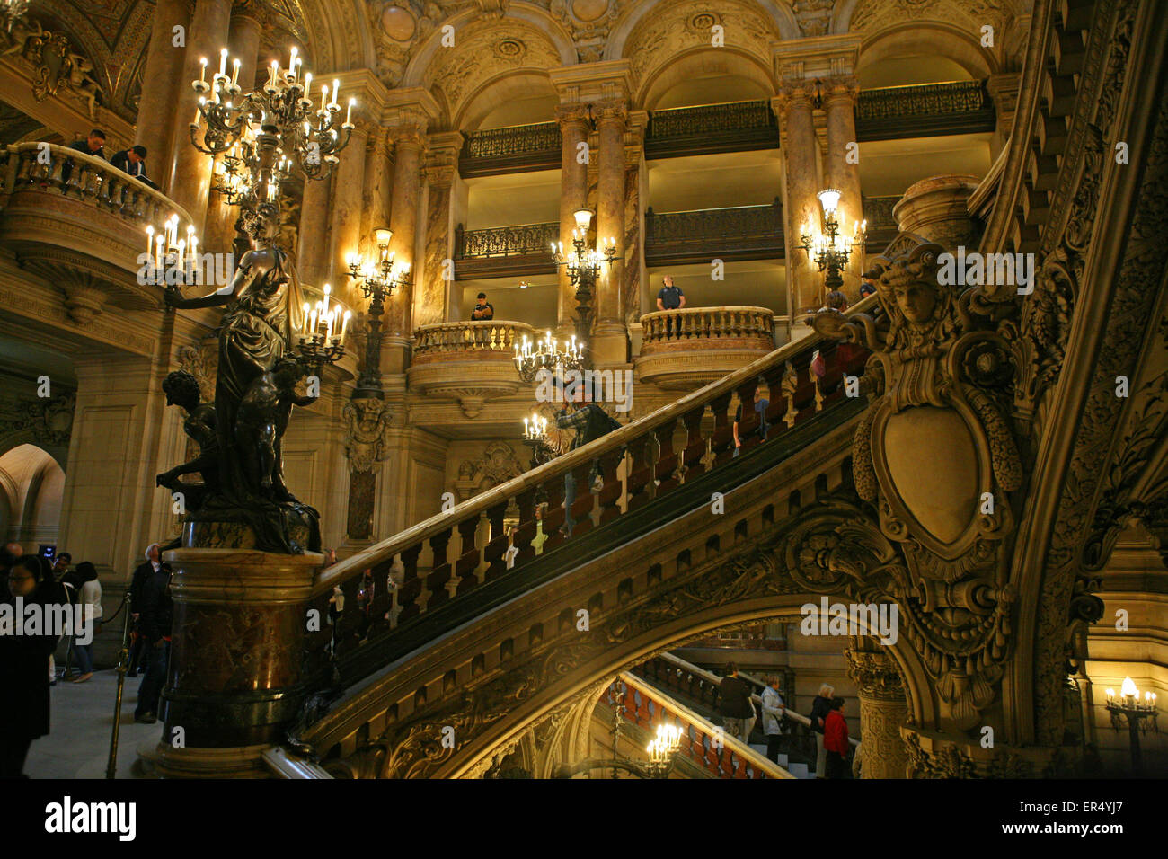 À l'intérieur de l'Opéra de Paris Palais Garnier Banque D'Images