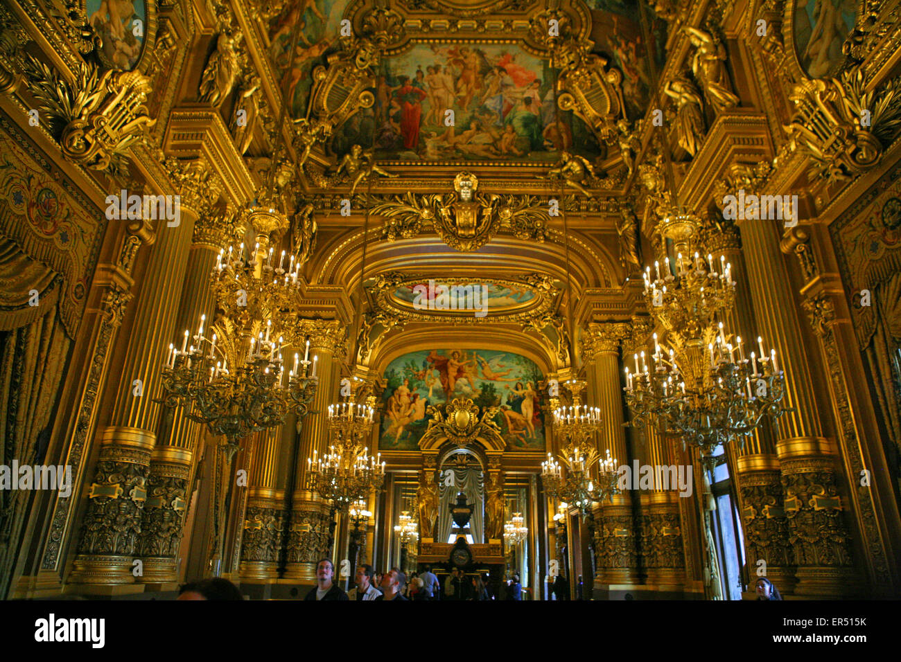 À l'intérieur de l'Opéra de Paris Palais Garnier Banque D'Images