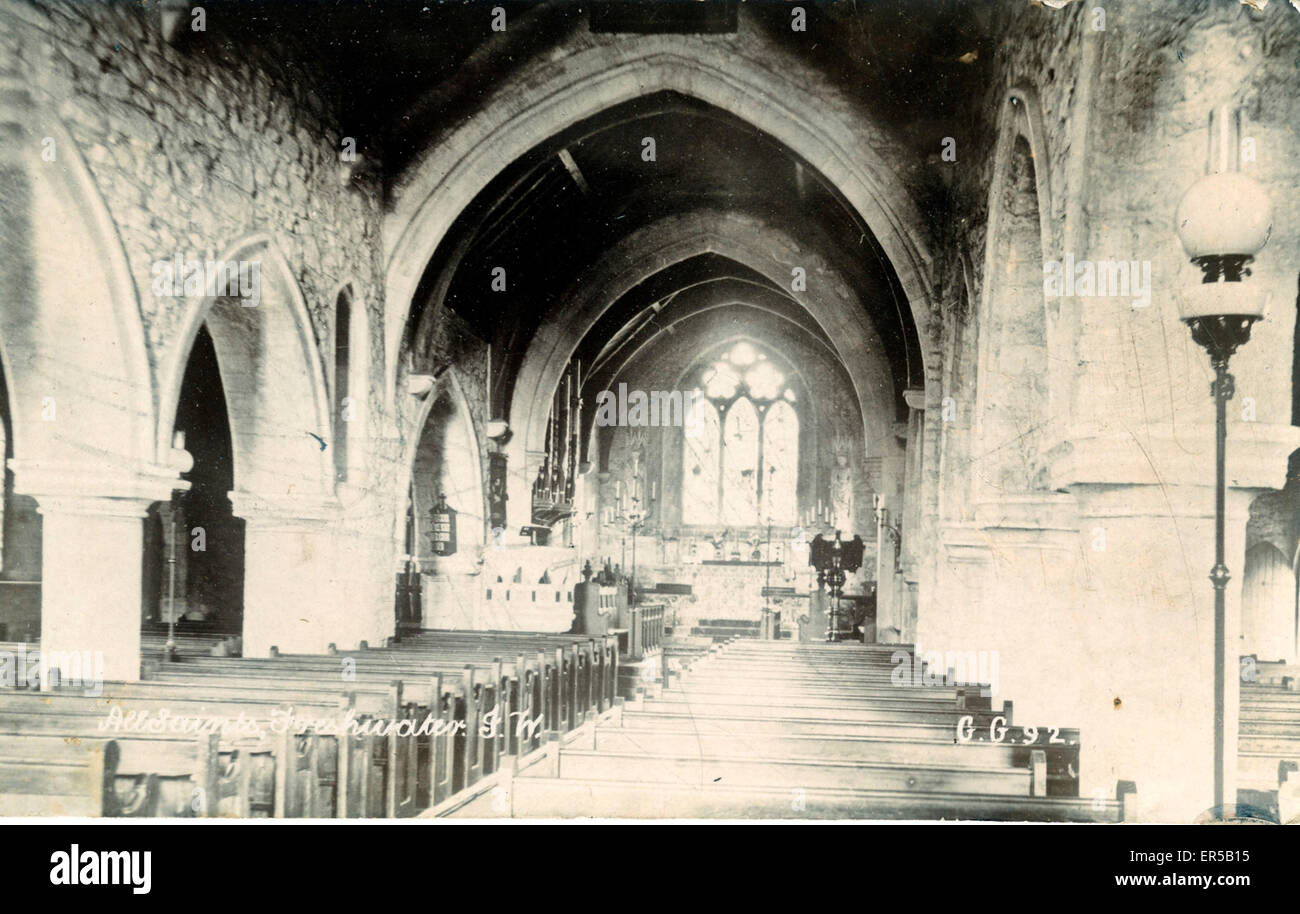 All Saints Church Interior, Freshwater, Isle of Wight Banque D'Images