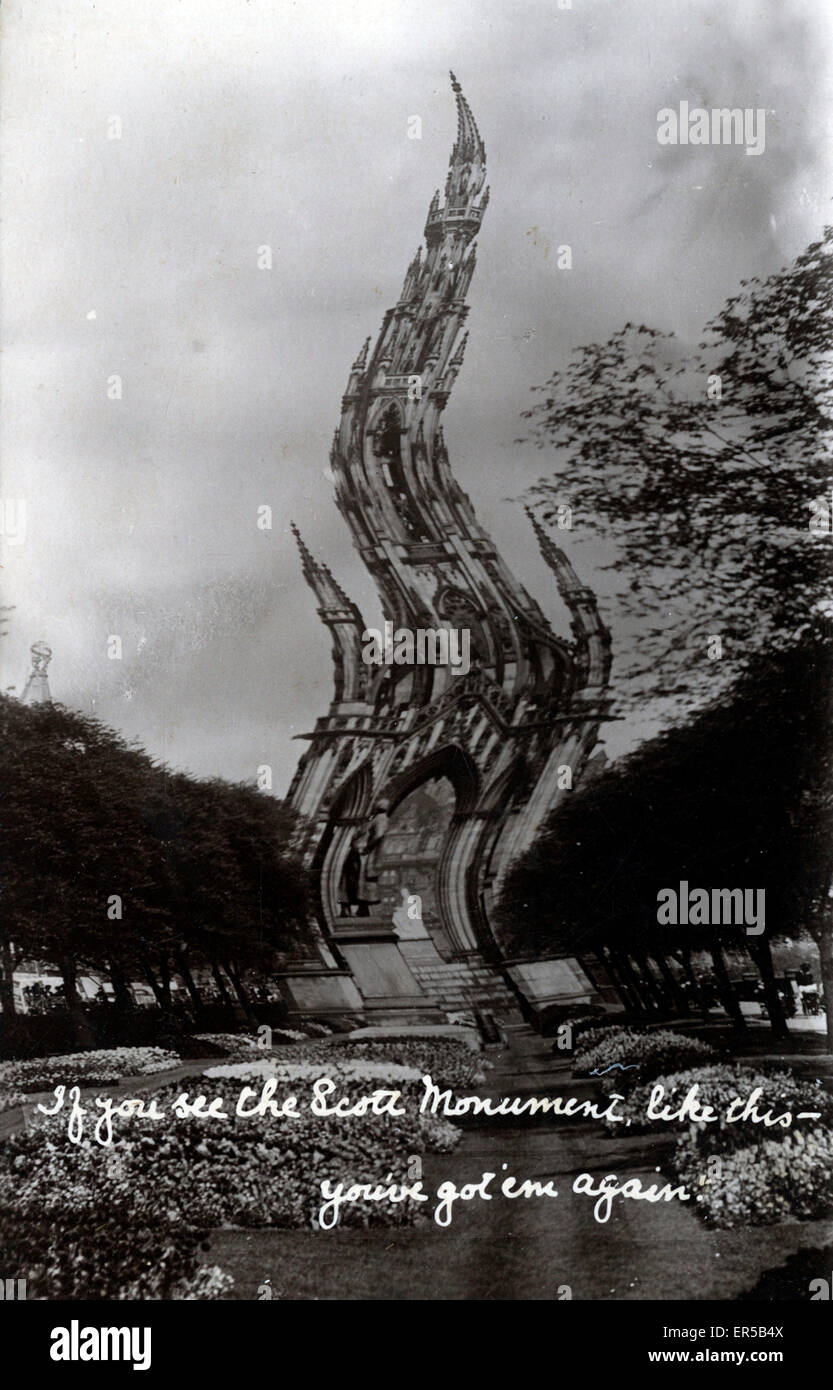 Le monument Scot (Sir Walter Scott), Princes Street, Midlot Banque D'Images