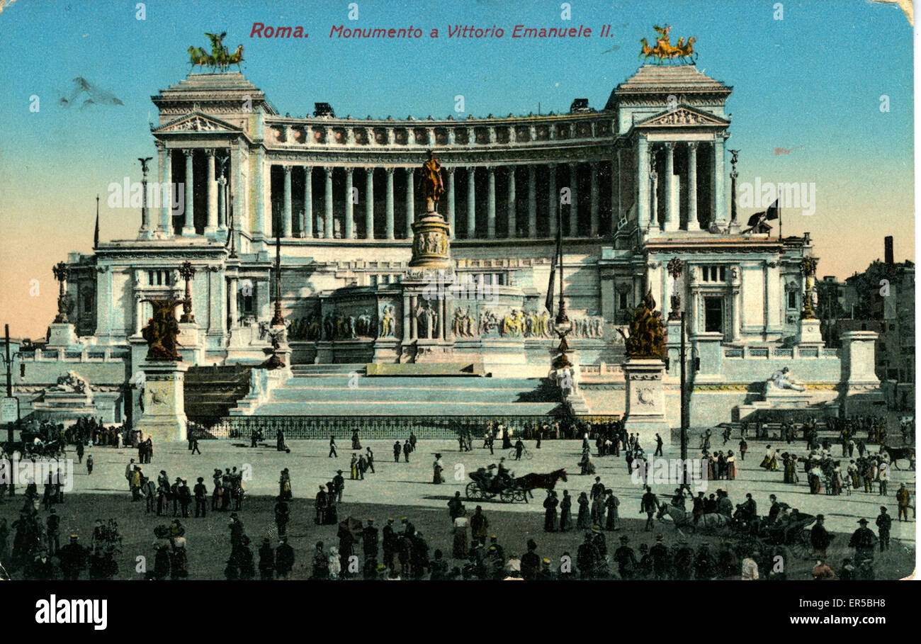 Monument de Vittorio Emanuele II, Rome, Latium, Italie. Années 1900 Banque D'Images
