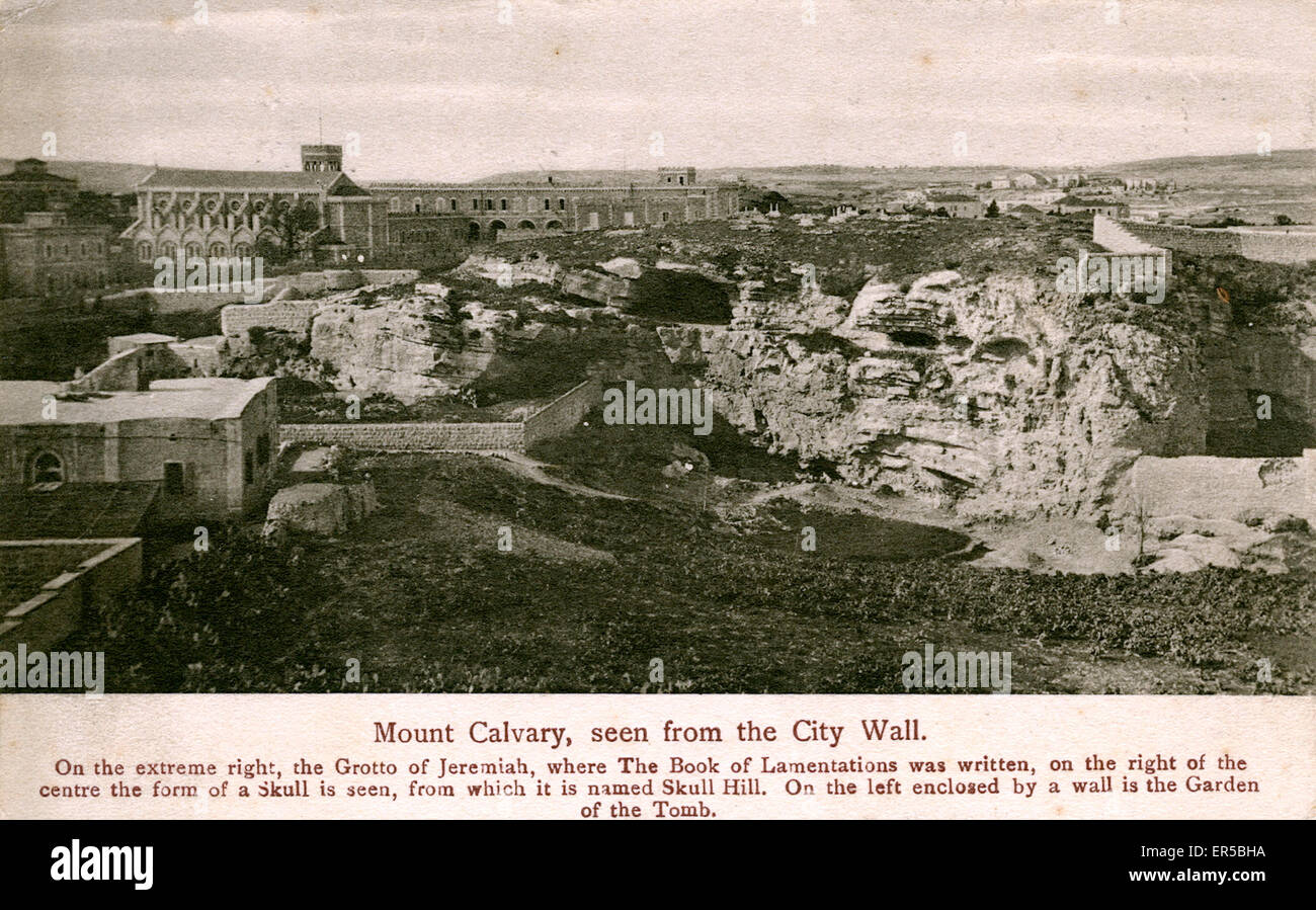 Le Calvaire, Jérusalem, Jérusalem, Israël. Crâne montrant 1910 Hill Banque D'Images