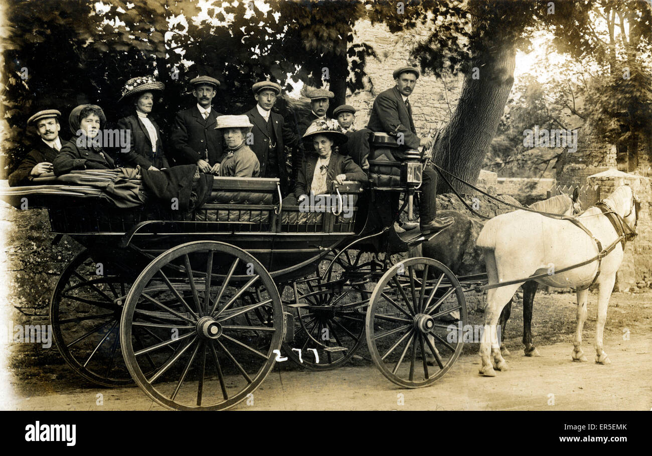 Horse & Carriage, Ramsey, Île de Man Banque D'Images