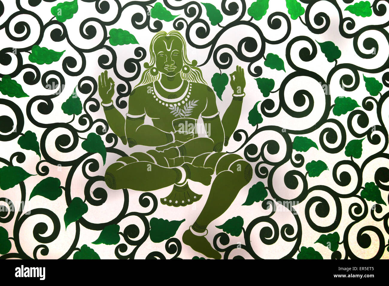 Dieu d'Ayurvedia peinture Banque D'Images