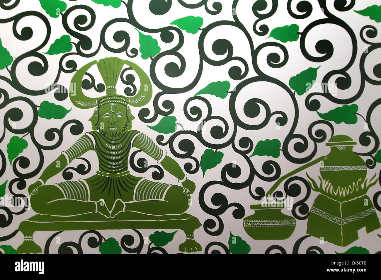 Peinture de traitement ayurvédique Banque D'Images