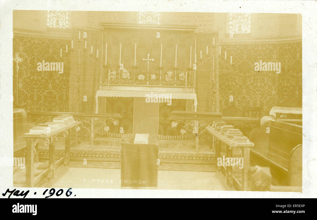 Intérieur de l'église St Luke, Tiptree, Essex Banque D'Images