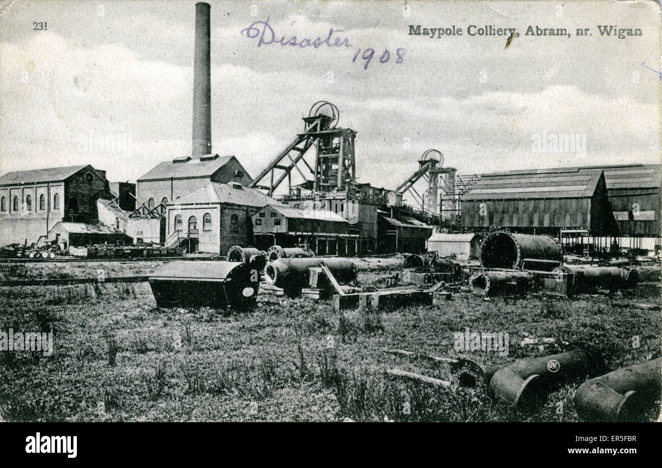 Catastrophe de la mine de charbon Maypole, Abram, Lancashire Photo