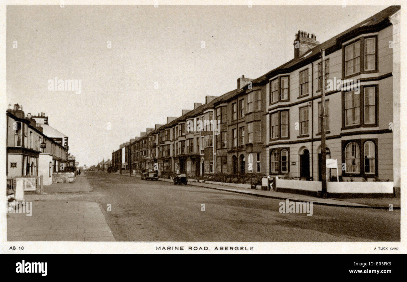 Marine Road, Abergele, Conwy - Clwyd Banque D'Images