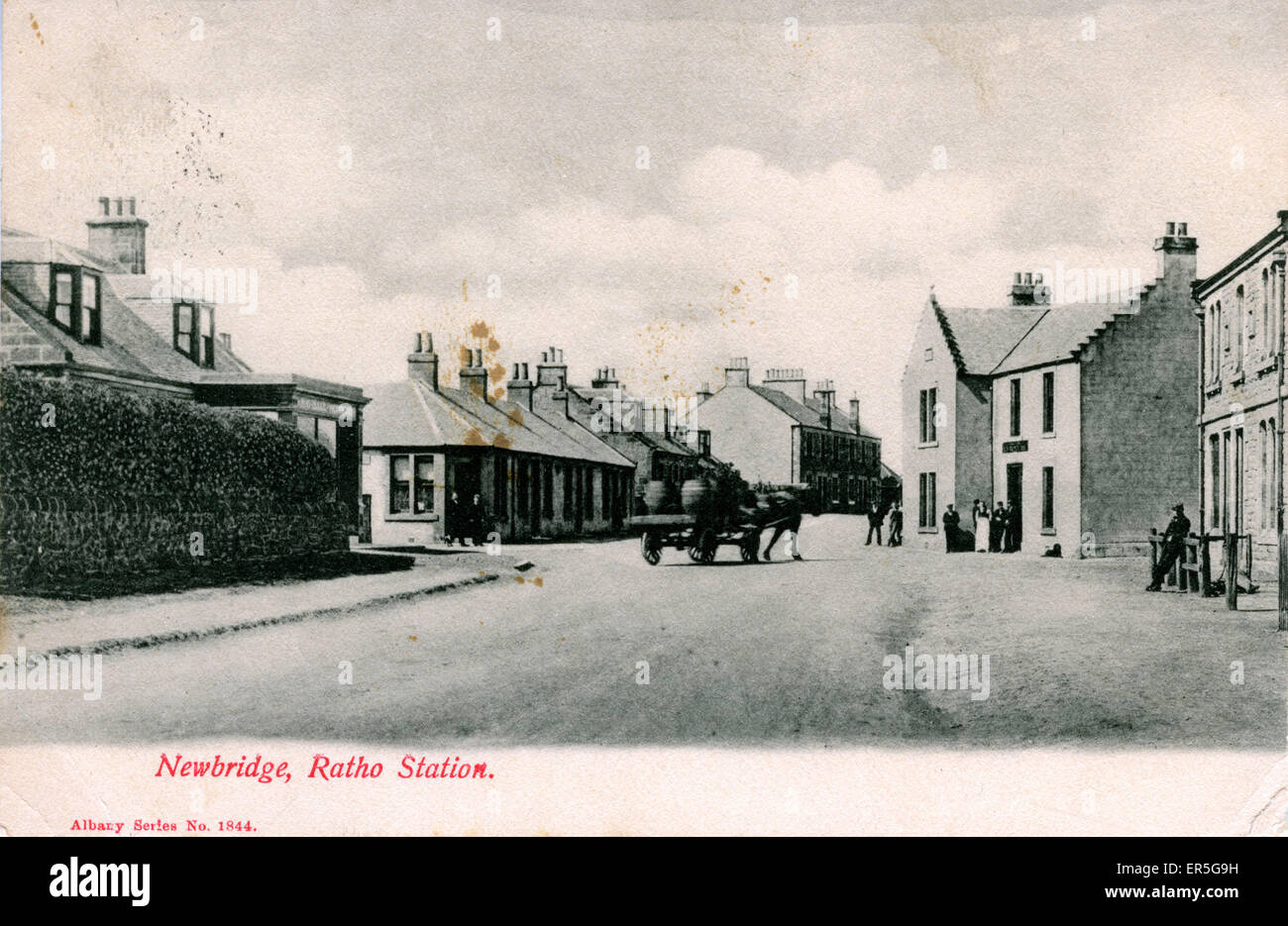 Scène de rue, Ratho, Newbridge, près de Edinburgh, Midlothian, Scotland. 1904 Banque D'Images